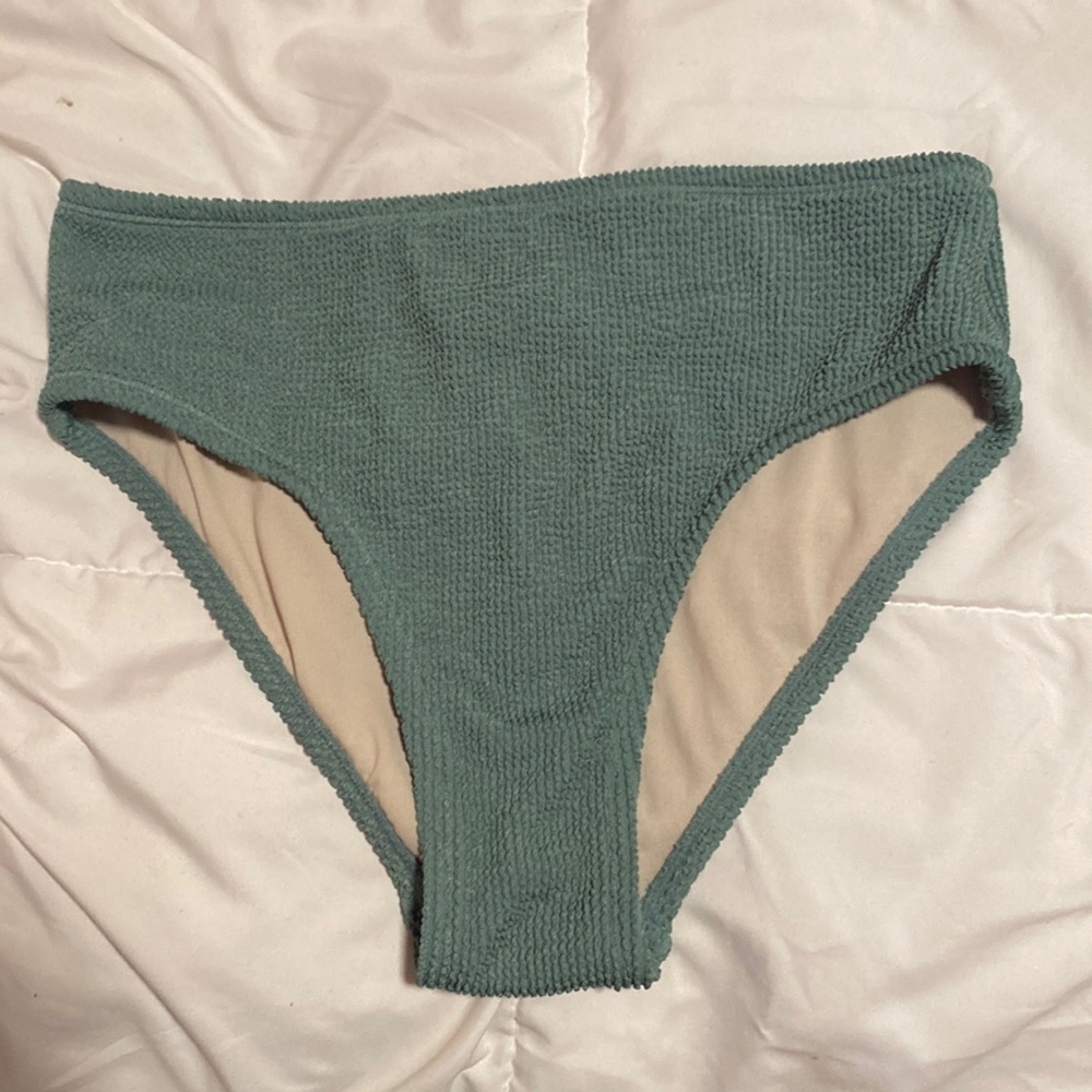NEVER WORN Kona Sol Green Ribbed Swim Bottoms